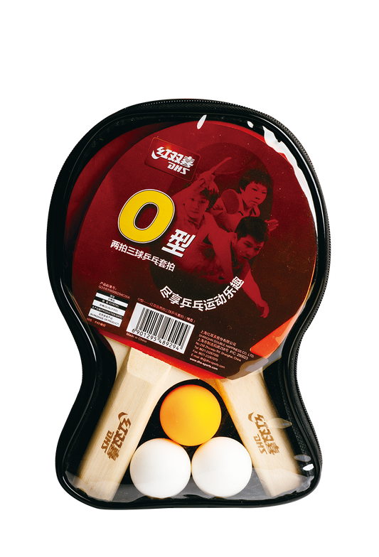 DHS Type O table tennis ping pong paddle racket sets with ball beginner