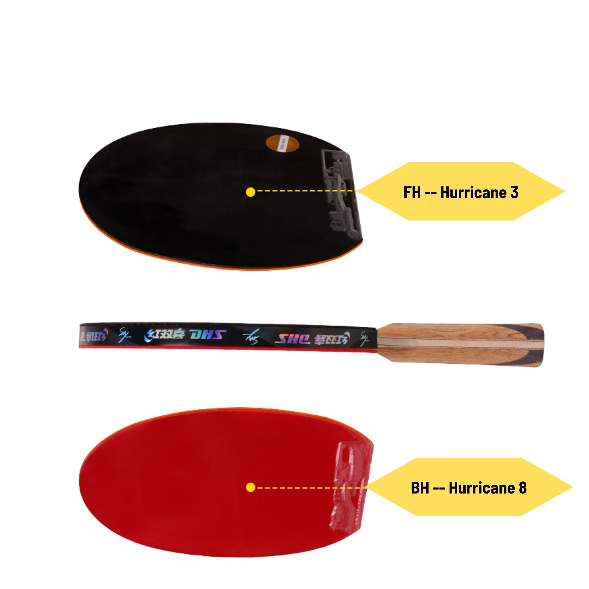 DHS H7002 Shakehand (FL) Racket Set - star series - DHS Canada