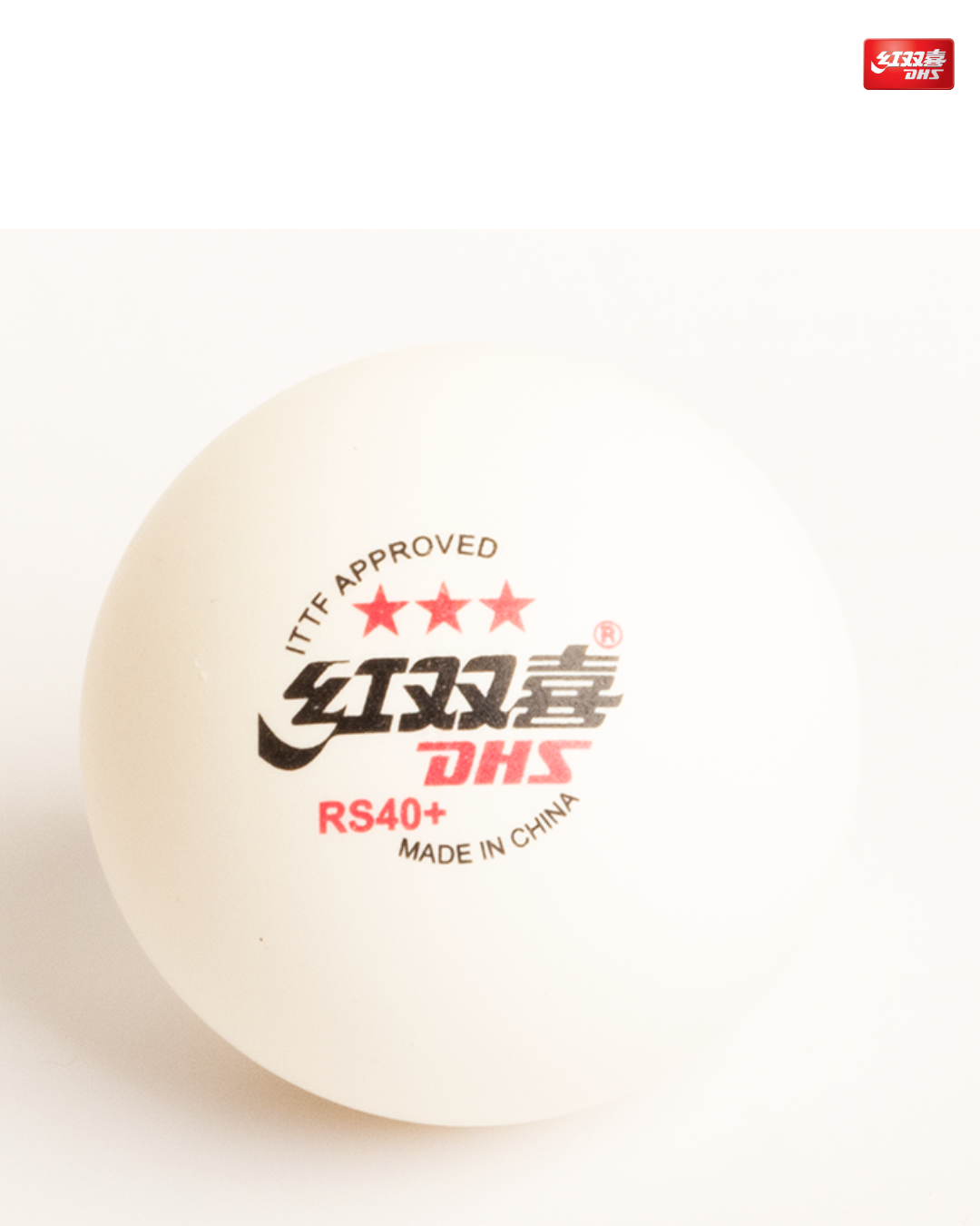 DHS RS40+ 3 star Table Tennis ball [White] ITTF approved