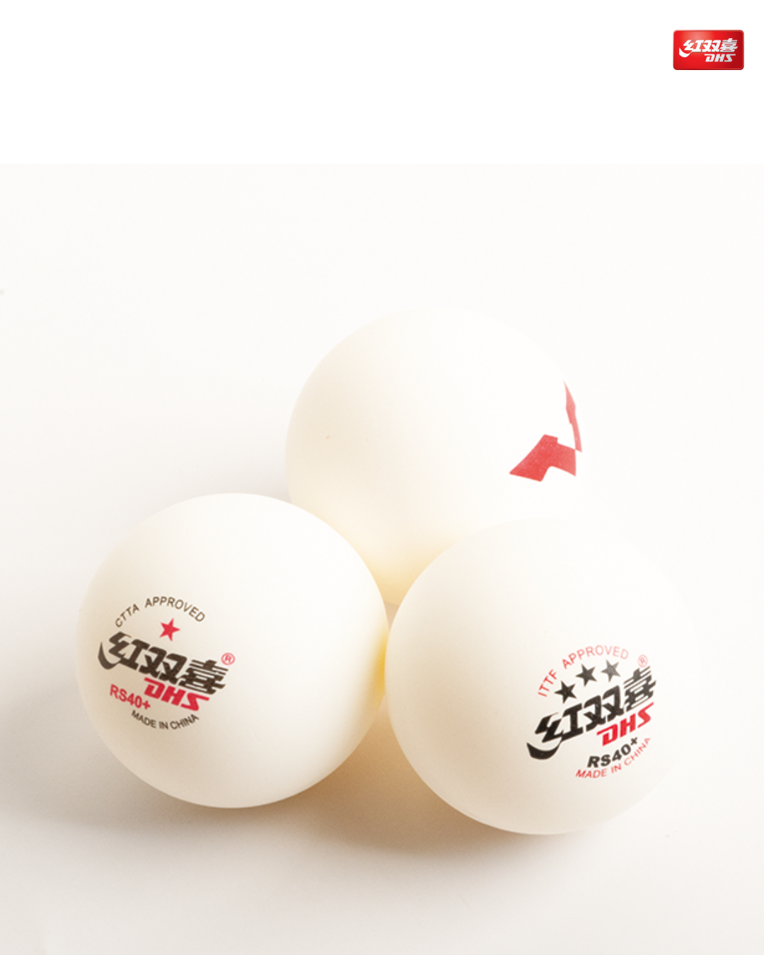 DHS RS40+ 3 star WSTT T.T Ball [White] ITTF approved