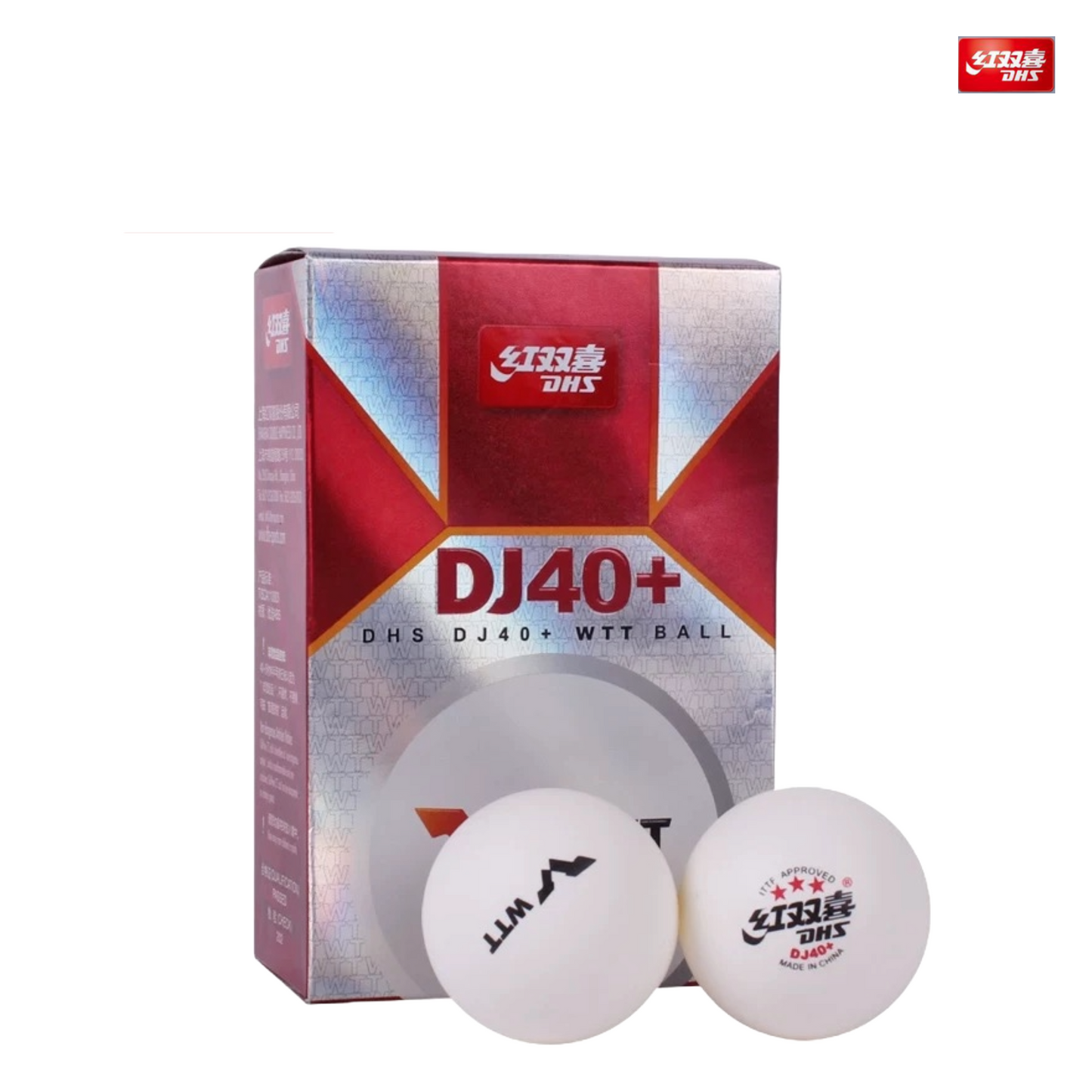 DHS DJ40+ 3 star WTT T.T Ball [White] ITTF approved